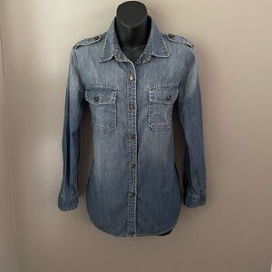 Current/Elliott Denim Button Down Shirt